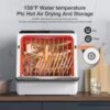 Blitzhome Dishwasher with APP Control Intelligent Countertop Table Smart Portable Countertop Dish Washers Machine For Kitchen - Image 5