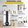 VEVOR 35L 110/220V 304 Stainless Steel All-in-One Home Beer Brewer Electric Brewing System with Pump Brewing Beer Equipment Kit - Image 7